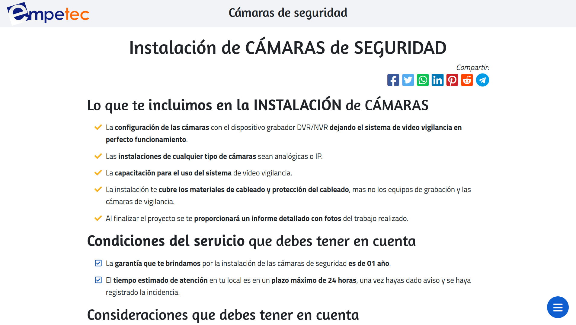 Copy writing de un servicio de hardware