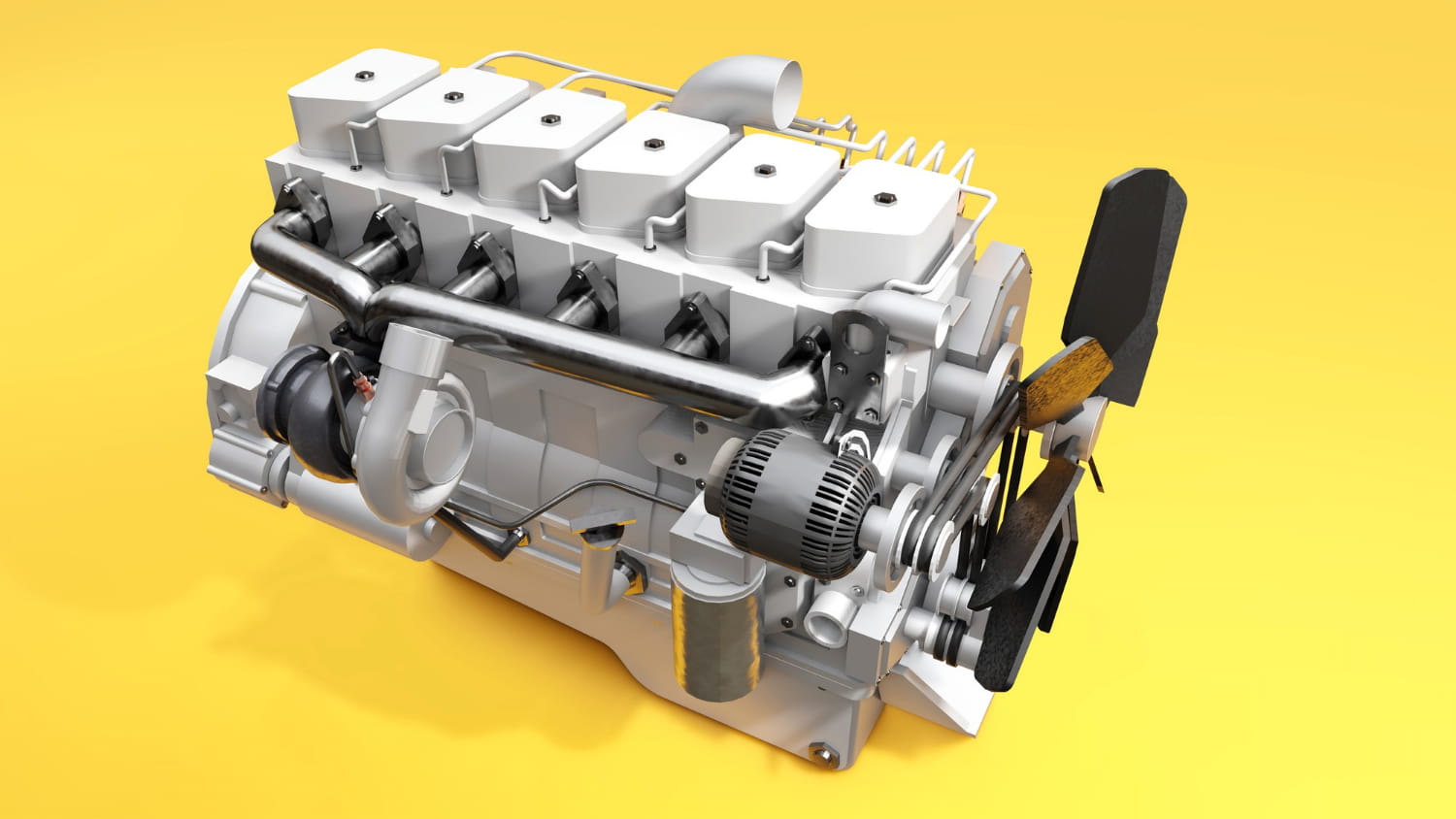 Motor de camión en 3D