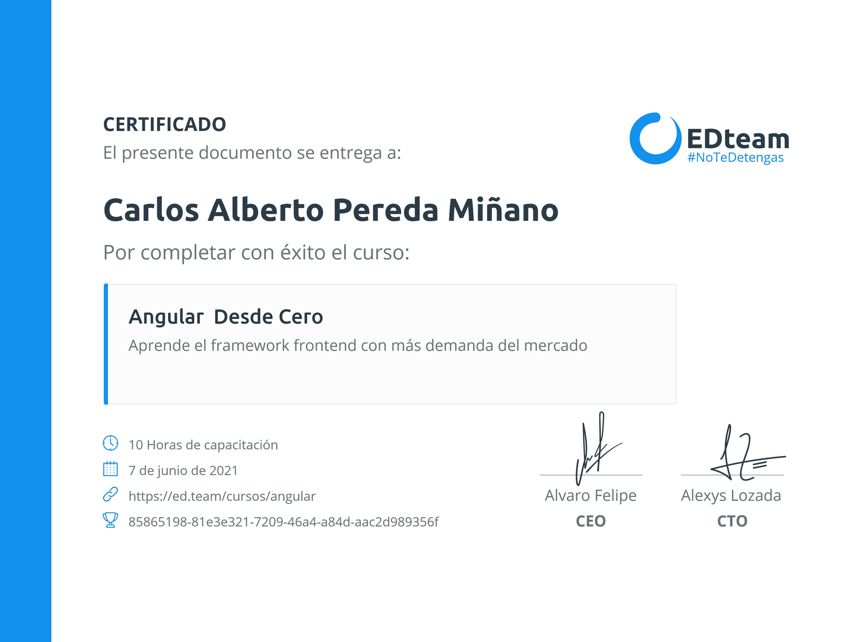 Certificado Angular